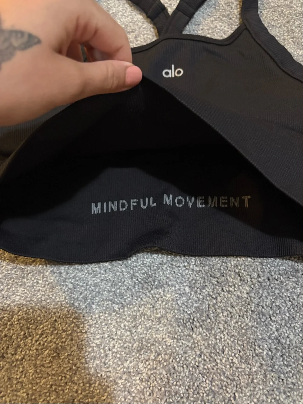 Alo Yoga Seamless Ribbed Favorite Bra Tank- Medium
